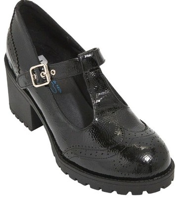 NEW Dirty Laundry Lita Chunky Platform Heels Size 9 Mary Jane Black Patent
