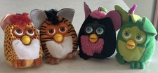 2000 McDonald  s FURBY Plush Clip Toy Collectible Keychain Lot Of 4 Different