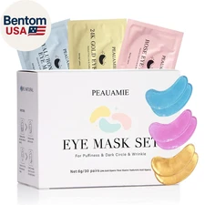 Under Eye Patches Gold and Hyaluronic Acid for Puffy Eyes,Rose Eye Masks for Dar