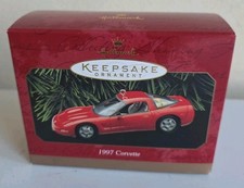 Hallmark Keepsake Ornament 1997 Corvette Torch Red Sport Car Don Palmiter