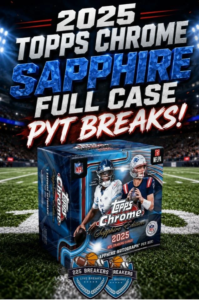 TOPPS CHROME SAPPHIRE FOOTBALL FULL CASE PYT!