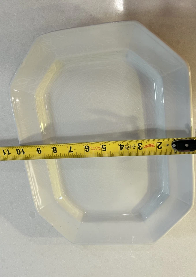 Antique H Alcock & Co Ironstone Platter & Tureen w/ Lid Lot 1884-1910 Farmhouse - Image 4 of 4