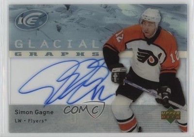 2007-08 Upper Deck Ice Glacial Graphs Simon Gagne #GG-GA Auto zt7