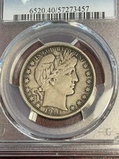 PCGS XF40 1910 S BARBER HALF DOLLAR BETTER DATE THE PERFECT LOOK.