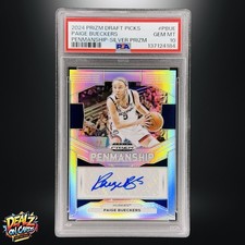 2024-25 Panini Prizm Paige Bueckers Penmanship Silver Prizm Auto PSA 10 GEM MINT