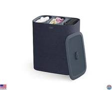 Joseph Joseph Tota Trio 90L Laundry Hamper with Lid - Black Basket & 3 Bags