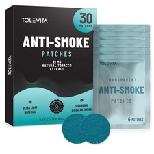 TOLEVITA Anti-Smoke Herbal Patches &ndash; Circle Shape 21mg (Teal), Quit Teal