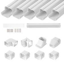 Uimoso 3" W 10ft Line Set Cover Kit for Mini Split Central Air Conditioner Decor