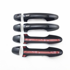 Cubierta de manija de puerta de auto negra brillante de 4 puertas para Toyota Hilux N80 2015-2020