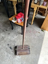 Antique Oak Wood Bissells Grand Rapids Floor Carpet Sweeper/Vacuum 'CYCO' PRIZE