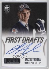 2013-14 Panini Playbook First Drafts Signatures Jacob Trouba #FD-JTR Auto 7b5