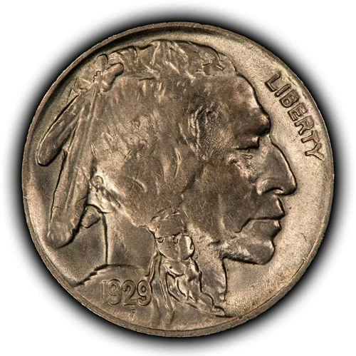 1929 5c Indian Head Buffalo Nickel - Luster - UNC - SKU-Y6599