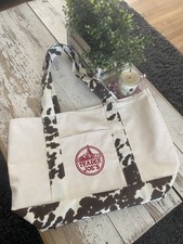 Reusable Custom Cow print Tote Bag From Trader joes, Handmade W/tags