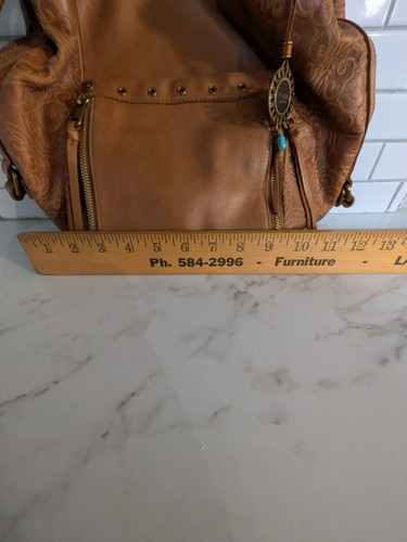 The Sak Collection Leather Tooled Western Hobo Bucket Shoulder Bag Ojai Camel - Bild 10 von 16
