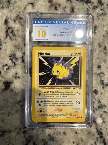 CGC 10 MINT Pikachu 2000 Neo Genesis 70/111 Pokemon Card psa