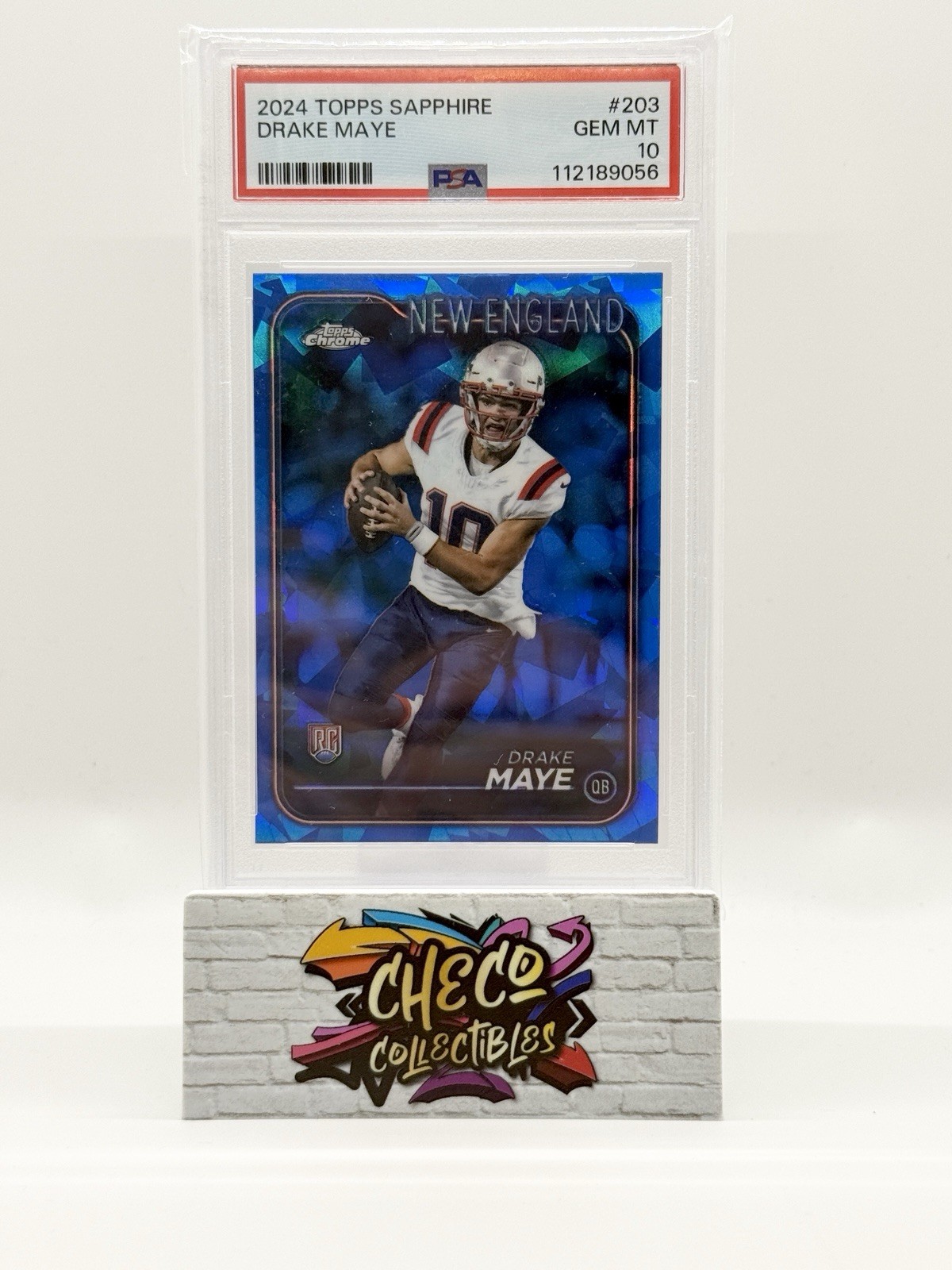 2024 Topps Chrome Sapphire Edition Rookies Drake Maye #203! PSA 10!