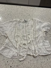 Oh Polly Women s White Blouse Top Size 10
