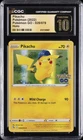 2022 POKEMON GO HOLO #28 PIKACHU CGC 10 PRISTINE