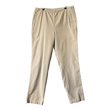 Womens Lands End Pull On Pants Size 8 Tall Elastic Waist Pockets
