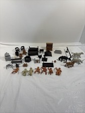 Vintage 1950-60s Marx Western Play Set Accessories Cowboys Horses See Pics