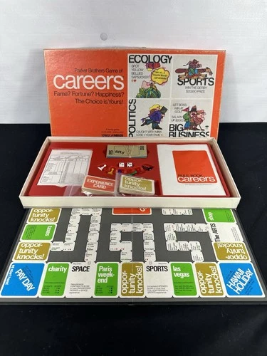 Vintage 1971 Parker Brothers CAREERS Board Game Fame Fortune Happiness