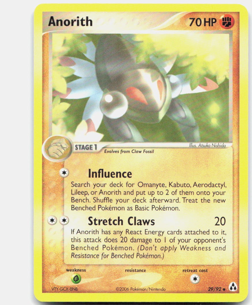 ANORITH 29/92 Uncommon Legend Maker Pokemon