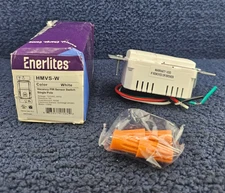 Enerlites HMVS-W: PIR 180° Vacancy Motion Sensor Wall Switch 5A 120V White