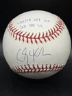 Clayton Kershaw Signed Baseball 2008 Rookie Debut Stat Inscription Steiner MLB