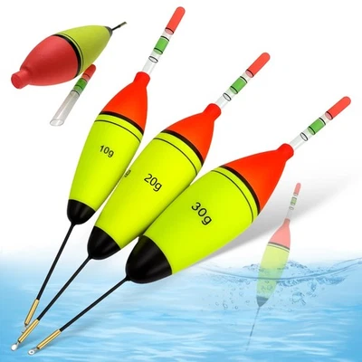 9 Pièces Flotteur Peche au Coup Bouchon Peche Lumineux Flotteur Truite - Photo 1/4