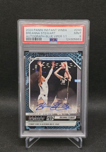 2024 Panini Instant WNBA #240 Breanna Stewart Blue Viper Auto 1/1 PSA 9