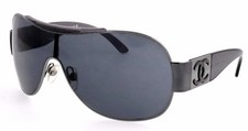 New CHANEL CH 4136 108/87 Gray Monolens Aviator Sunglasses Italy Unisex