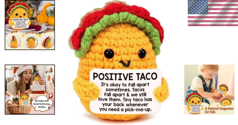 Adorable Handmade Taco Doll - Perfect for Thanksgiving and Christmas Gifts - Image 2 of 4