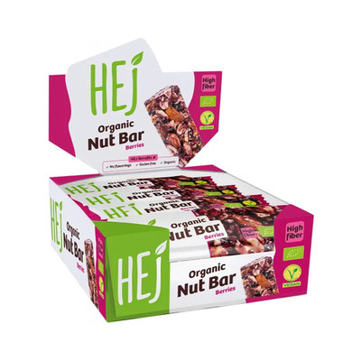 HEJ Natural Organic Nut Bar (12x40g) Berries (68,73 EUR/kg)