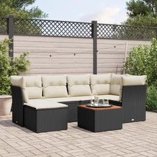 Garden Sofa Set Black