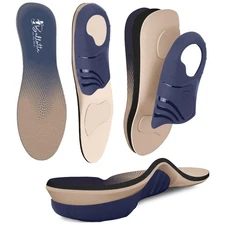 Ballotte Plantar Fasciitis Insoles, 5-Layer Orthotic Insoles for Flat Feet Co...