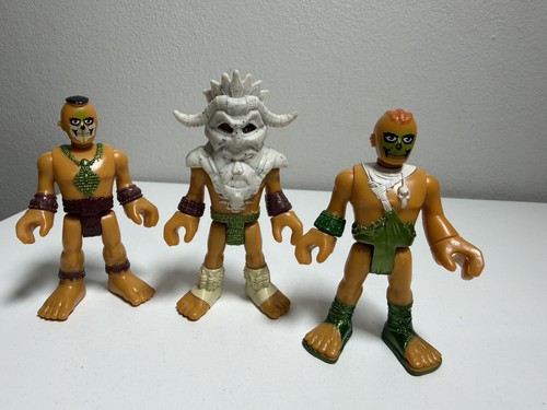 Fisher Price Imaginext Ultra T-Rex Caveman Warrior Figures Lot of 3 Parts