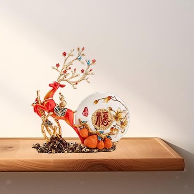 Hirsch Deko Figur Tierfigur aus Resin für Bücherregal Zimmer