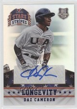 2015 Stars and Stripes Longevity Signatures Sapphire 12/25 Daz Cameron Auto un2