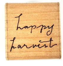 JRL Design-Happy Harvest-Wood Mounted Rubber Stamp