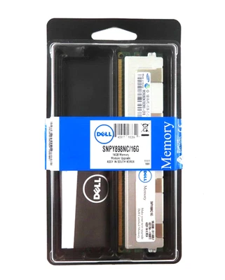 16GB RDIMM 4Rx4 PC3-8500R DDR3 1066MHz 1.5V ECC Memory for Server SNPY898NC/16G - Image 1 of 2
