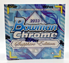 2023 BASEBALL BOWMAN CHROME SAPPHIRE (B) - CASE FRESH - $50 OFF SMALL SEAL RIP
