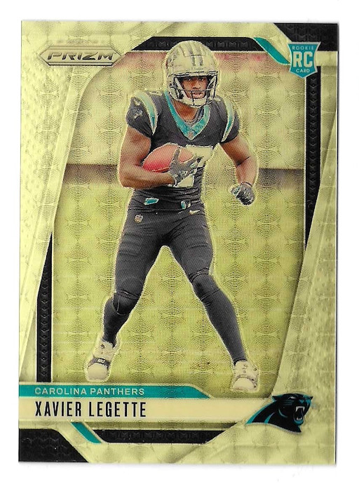 2024 Panini Prizm Xavier Legette Carolina Panthers Rookie #398 Gold Vinyl  /5