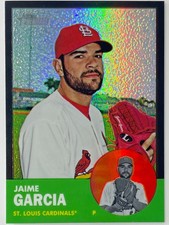 2012 Topps Heritage JAIME GARCIA Chrome Black Refractor 38/63 Cardinals #HP90