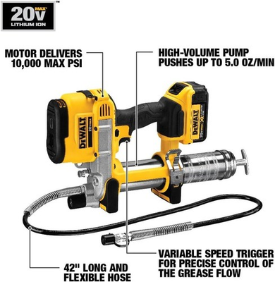 #ad DEWALT DCGG571M1 20V Cordless Grease Gun $189.00