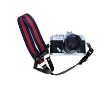 Vtg Konica Autoreflex T3 35mm Film Camera Konica Hexanon AR 135mm Lens  Strap