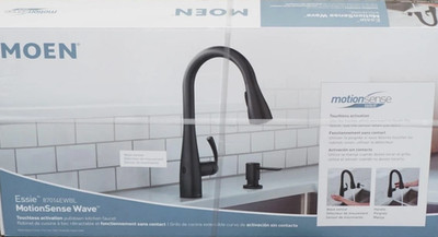 MOEN Essie Touchless Pull-Down Sprayer Matte Black Kitchen Faucet w/ MotionSense