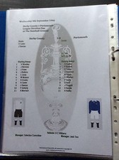 1946-47 Derby County v Portsmouth Division One Matchsheet