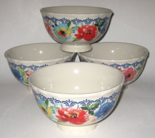 Pioneer Woman MELODY Set of 4 Soup/Cereal Bowls 6 1/4" NEW