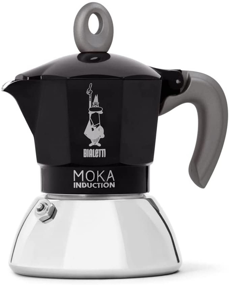 - Moka Induction, Moka Pot, Suitable for All Types of Hobs, 2 Cups Espresso (2.8