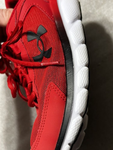 Red Under Armour Shoes Size 4 Y Athletic And Comfortable - Picture 4 of 10
